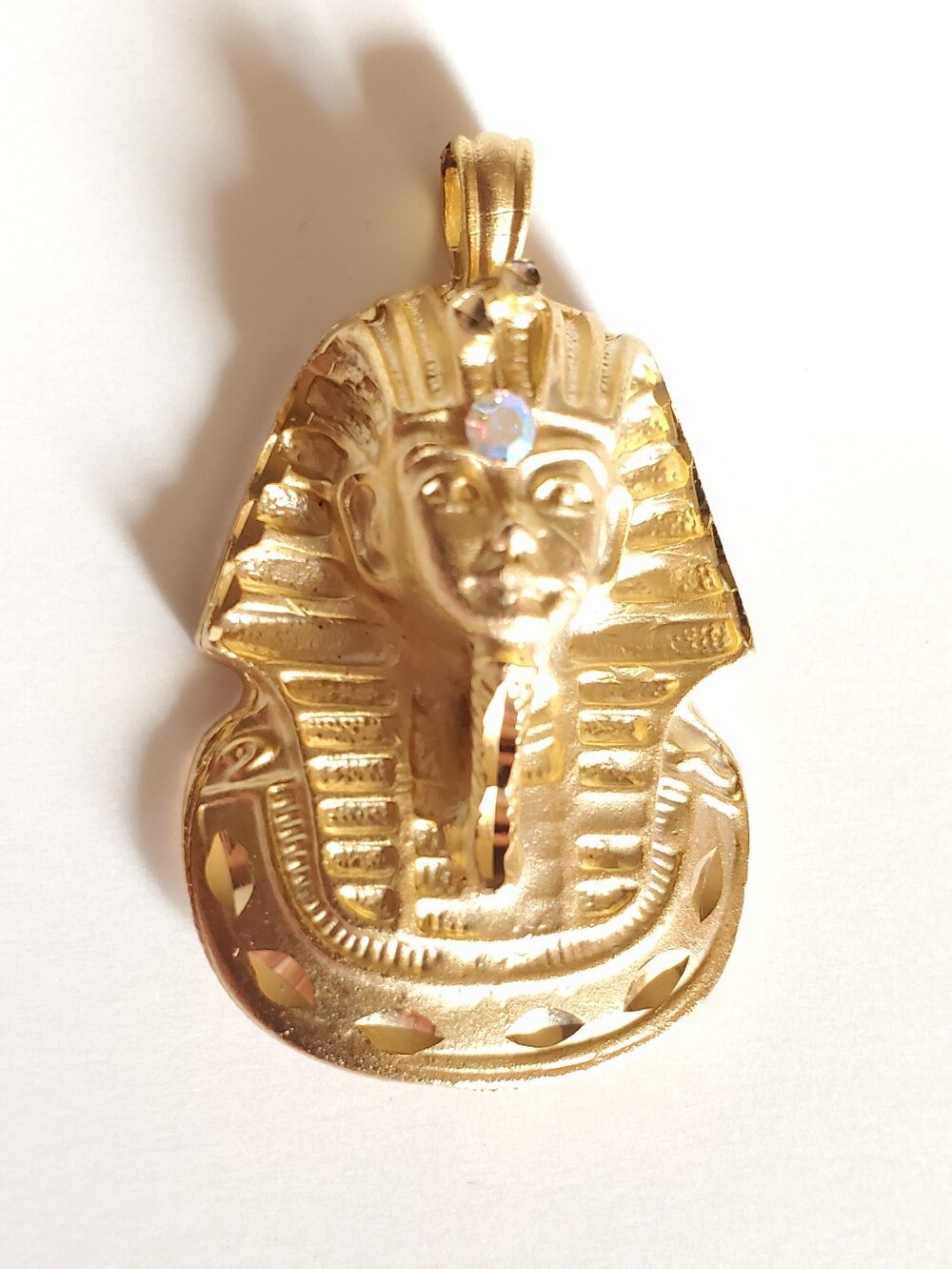 Vtg. Mat Gold Egyptian Pharaoh Pendant UNISEX